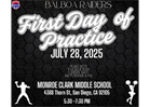 First Day of Practice