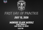 First Day of Practice
